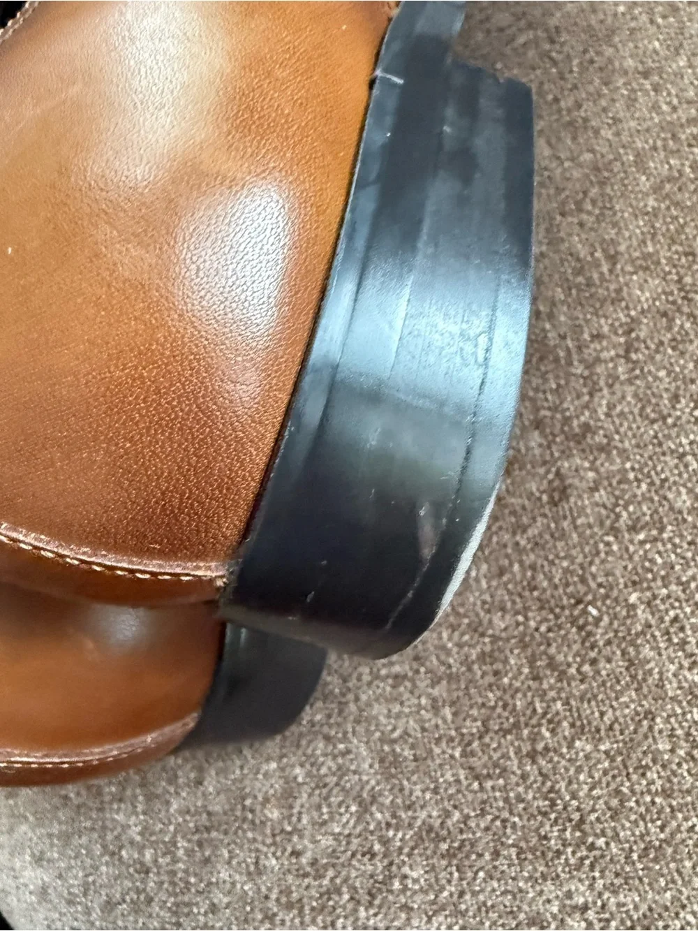 Nordstrom Tan Leather Cap-Toe Derby Shoes